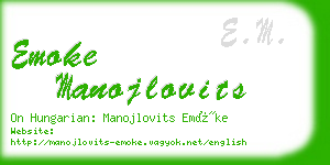 emoke manojlovits business card